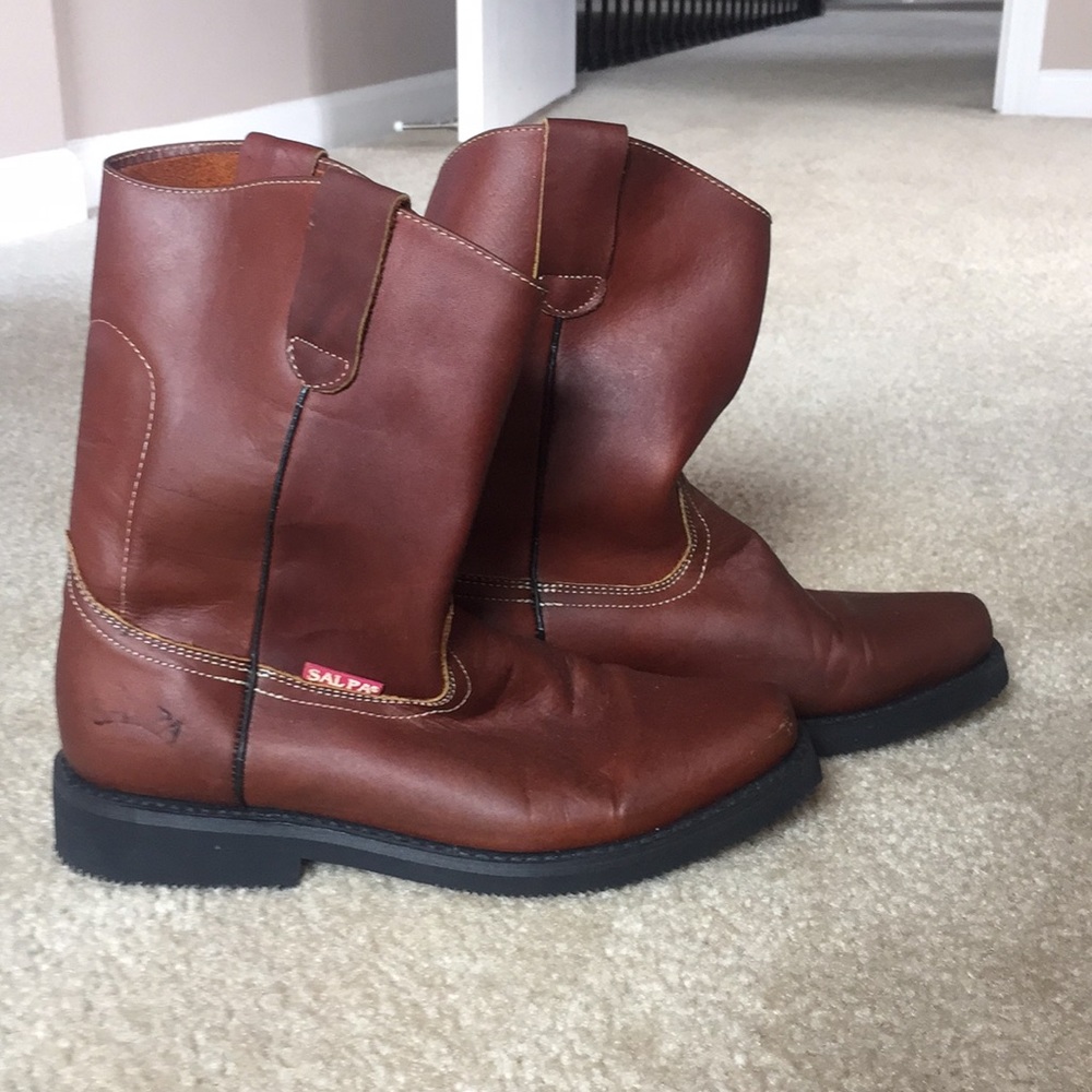 Leather boots